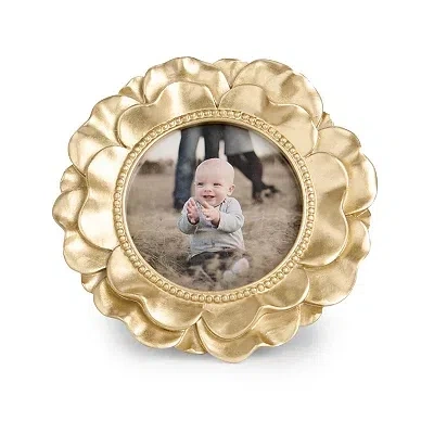 Kirkland's Round Gold Petals Picture Frame