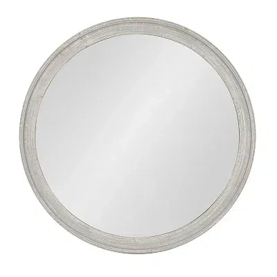 Kirkland's Round Gray Mansell Wood Wall Mirror