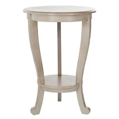 Kirkland's Round Gray Pedestal Accent Table In Neutral