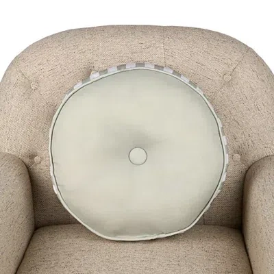 Kirkland's Round Green Striped Outdoor Pillow