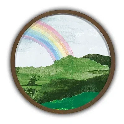 Kirkland's Round Irish Rainbow Brown Framed Art Print In Multi