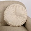 Kirkland's Round Ivory Velvet Pillow In White