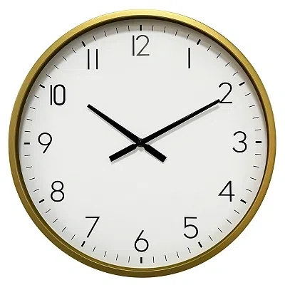 Kirkland's Round Light Gold Wall Clock In Multi