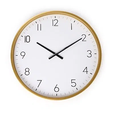 Kirkland's Round Light Gold Wall Clock In Multi