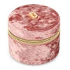 Kirkland's Round Mauve Velvet Monogram D Jewelry Box In Pink
