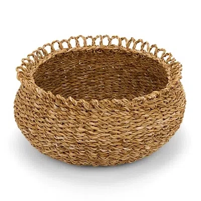 Kirkland's Round Seagrass Conical Top Basket In Brown