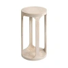 Kirkland's Round Whitewashed Wood Dani Accent Table In White