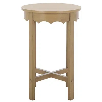 Kirkland's Round Wood Lenora Accent Table In Brown
