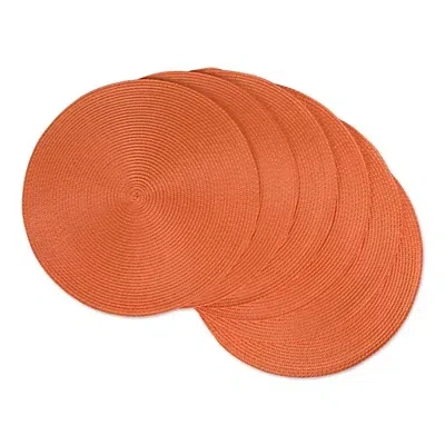 Kirkland's Round Woven Placemats In Orange
