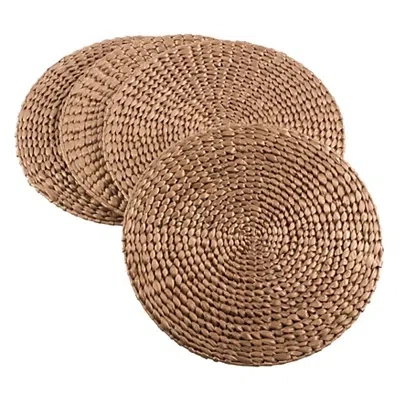 Kirkland's Round Woven Rattan Placemats In Neutral