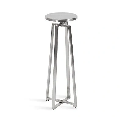 Kirkland's Round Zia Silver Metal Accent Table