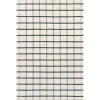 Kirkland's Rowena Checked Wool Area Rug In White