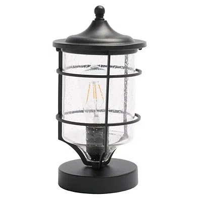Kirkland's Rueda Outdoor Table Lamp In Black