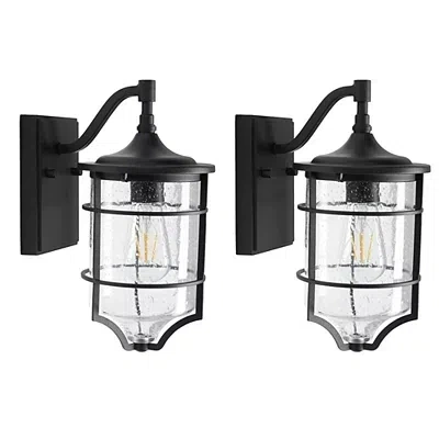 Kirkland's Rueda Outdoor Wall Sconces In Black