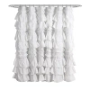 Kirkland's Ruffle And Pom Trim Shower Curtain In White