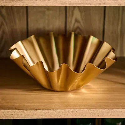 Kirkland's Ruffle Decorative Bowl In Gold