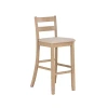 Kirkland's Rustic Graywash Wood Upholstered Bar Stool In Brown