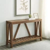 Kirkland's Rustic Oak A-frame Console Table In Brown