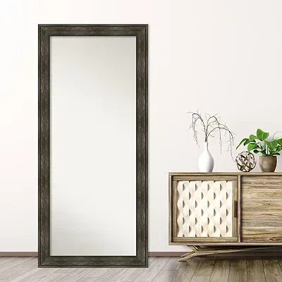 Kirkland's Rustic Rail Charred Framed Mirror In Brown