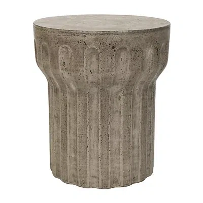 Kirkland's Safavieh Dark Gray Doric Column Accent Table