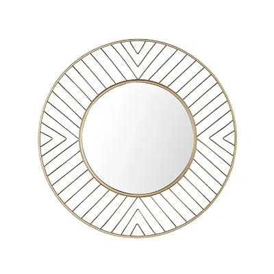 Kirkland's Safavieh Gold Metal Open Stencil Frame Wall Mirror In Neutral
