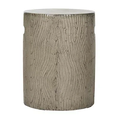 Kirkland's Safavieh Gray Cylinder Accent Table With Handles