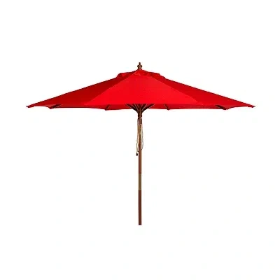 Kirkland's Safavieh Red 9 Ft. Eucalyptus Outdoor Umbrella
