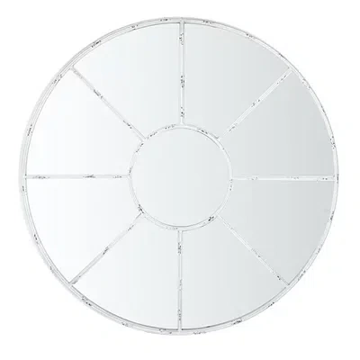 Kirkland's Safavieh White Window Frame Round Mirror
