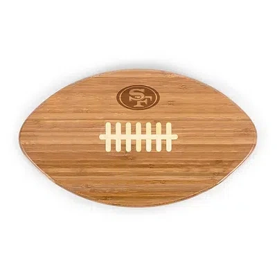 Kirkland's San Francisco 49ers Bamboo Football Cutting Board In Brown