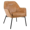 Kirkland's Sand Faux Leather Scoop Accent Chair In Multi