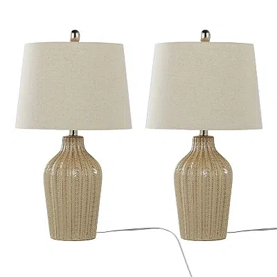 Kirkland's Sand Rockwell Table Lamps In Brown