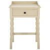 Kirkland's Sand Single Drawer Cottage Lucinda Accent Table In Neutral