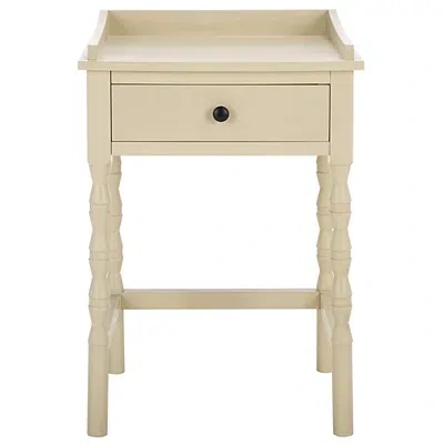 Kirkland's Sand Single Drawer Cottage Lucinda Accent Table In Neutral