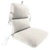 Kirkland's Sand Striped Outdoor Chair Cushion In White