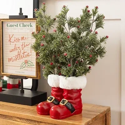 Kirkland's Santa Boots Statue In Multi
