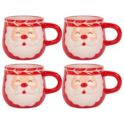 Kirkland's Santa Face Christmas Espresso Mugs In Multi