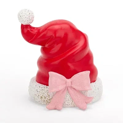 Kirkland's Santa Hat With Pink Bow Figurine In Multi