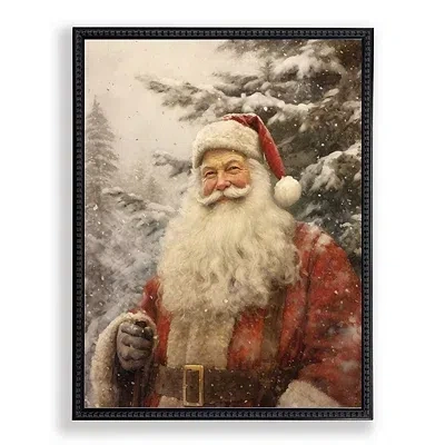 Kirkland's Santa In A Red Suit Framed Art Print In Multi