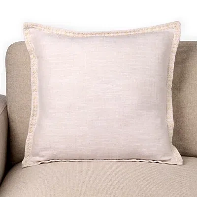 Kirkland's Satin Stitch Trim Pillow In White