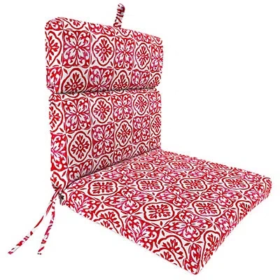Kirkland's Saturn Red Medallion Outdoor Chair Cushion