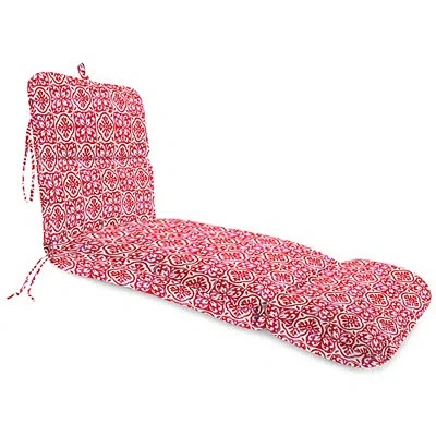 Kirkland's Saturn Red Medallion Outdoor Chaise Cushion