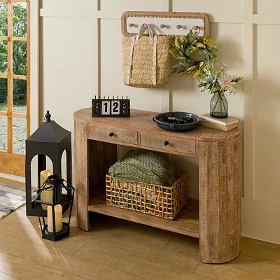 Kirkland's Sawmark 2-drawer Console Table In Brown