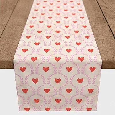 Kirkland's Scallop Heart Table Runner In Red