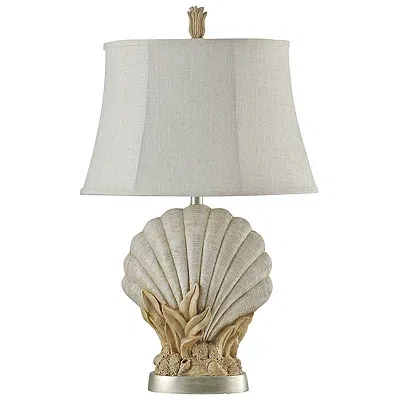 Kirkland's Scallop Table Lamp In White