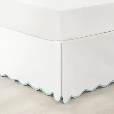 Kirkland's Scalloped Coastal King Bed Skirt In White