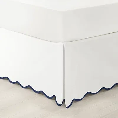 Kirkland's Scalloped Coastal King Bed Skirt In White