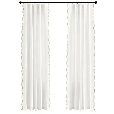 Kirkland's Scalloped Curtain Panel Set In Multi