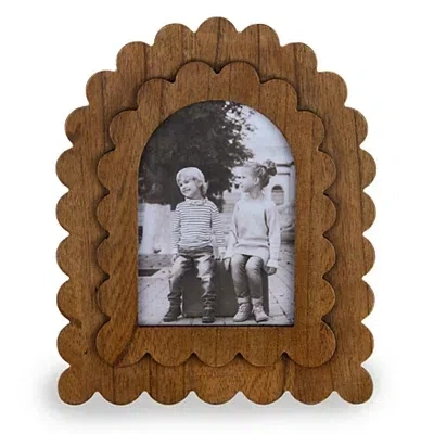 Kirkland's Scalloped Wood Arch Picture Frame In Brown