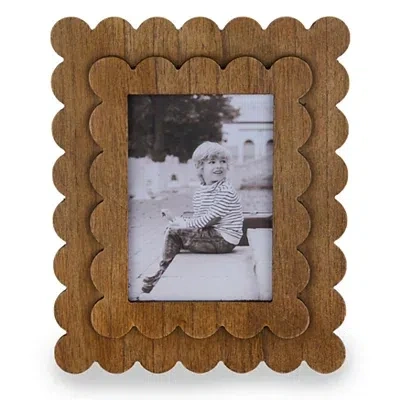 Kirkland's Scalloped Wood Picture Frame In Brown