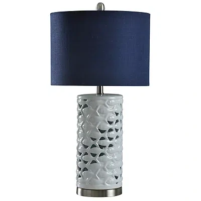 Kirkland's School Of Fish Open Work Table Lamp In Blue